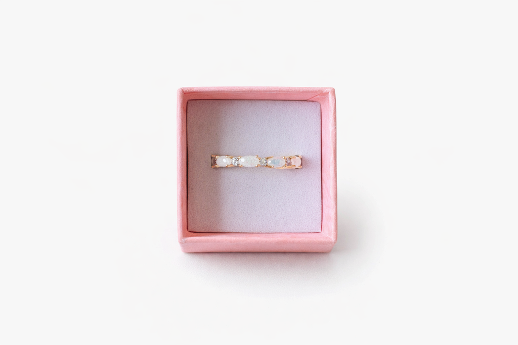 Elodie Opal Eternity Band- Gold