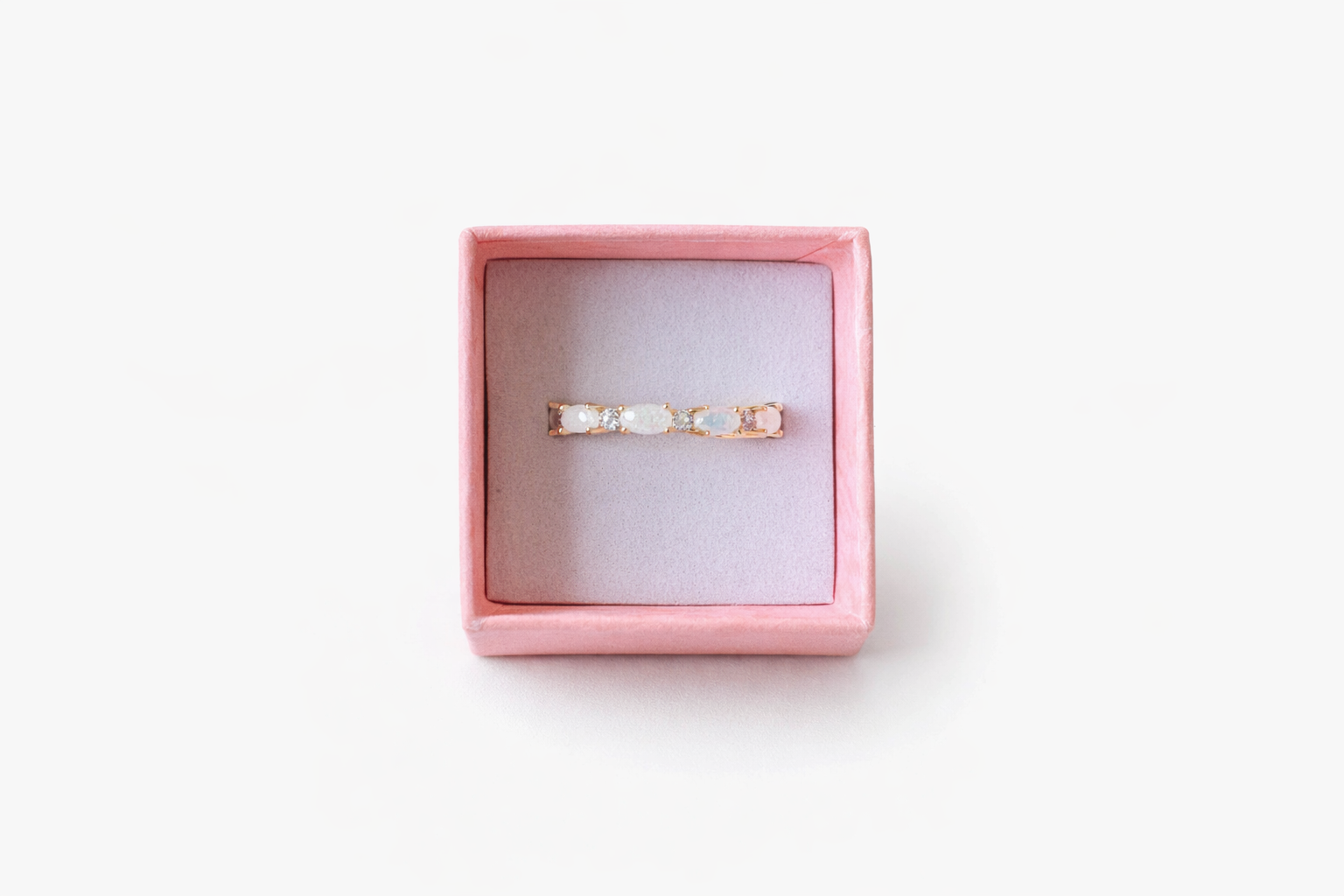 Elodie Opal Eternity Band- Gold